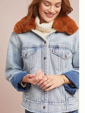 Levi's Faux Fur Trucker Denim Jacket